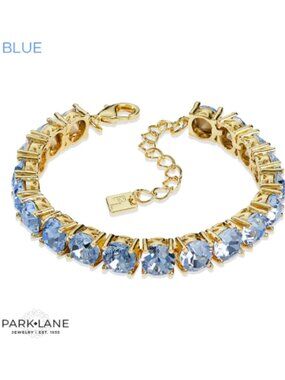 Park Lane Blue Crystal Tennis Impression Bracelet